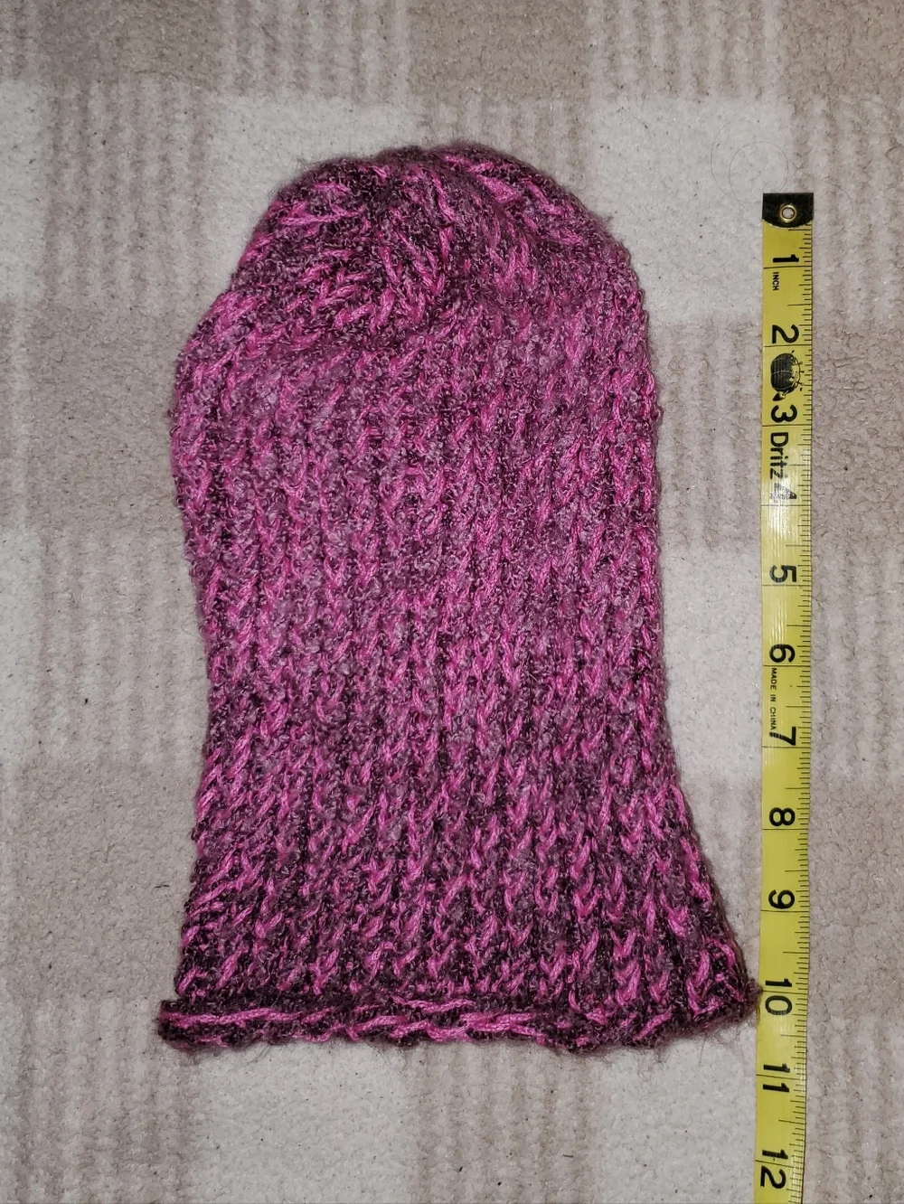 5 for $25 | Handmade Loose Knit Pink and Mauve Beanie